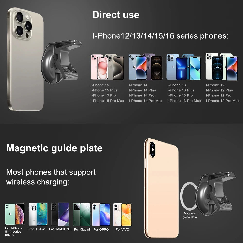 Smart Phone Mount Magnetic Mobile Holder USB MINI Wireless Charging Phone Electric Car Phone Holder and Wireless Charger
