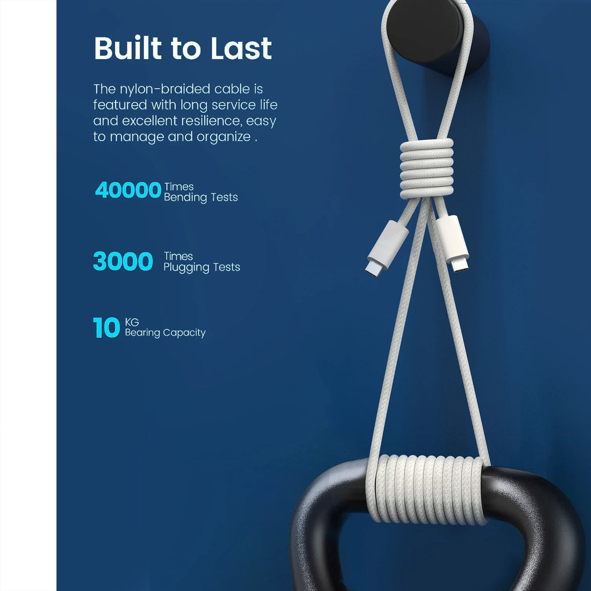 USB C to USB C Fast Charging Nylon Braided PD Data Cable for IOS with 12 Months Warranty