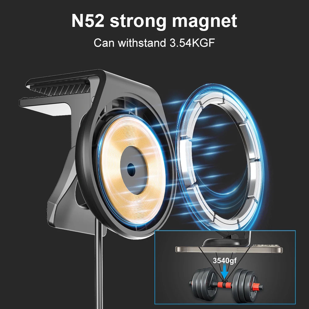 Smart Phone Mount Magnetic Mobile Holder USB MINI Wireless Charging Phone Electric Car Phone Holder and Wireless Charger
