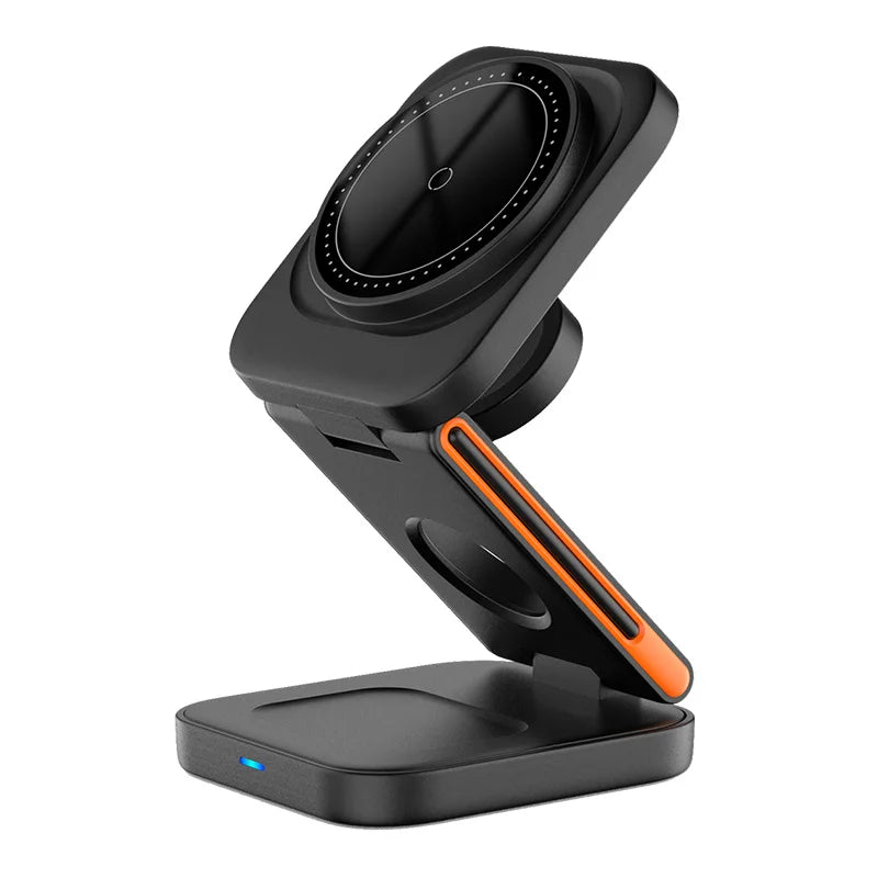 Hot Sale Foldable 3 IN 1 Wireless Charger 15W Fast Charging Magnetic  Wireless Charger with Magnetic Phone Stand