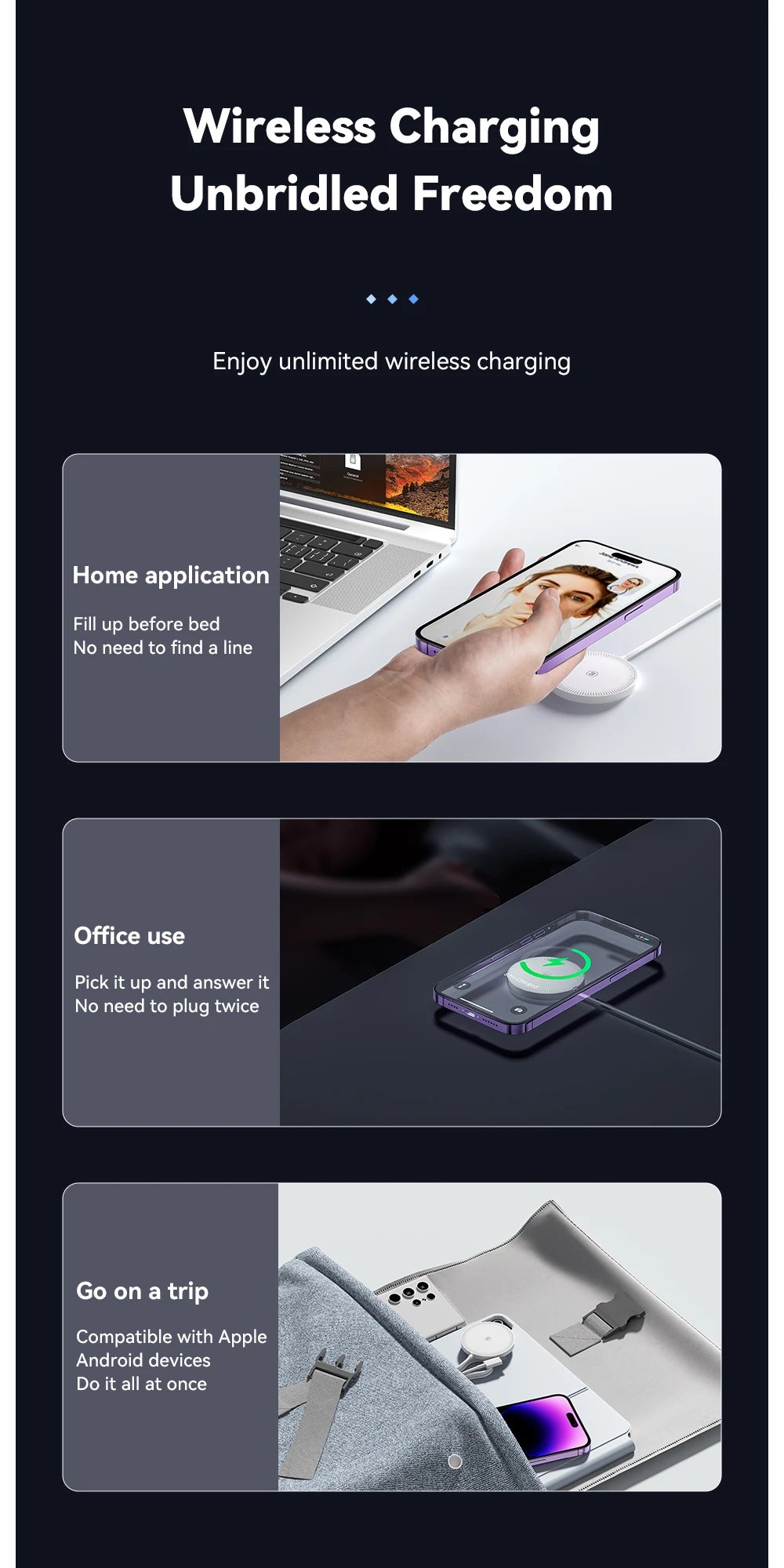 Essager 15W Magnetic Qi Wireless Chargers Fast Charging for iPhone 14 13 12 Pro Max PD Fast Charging For Xiaomi Pad Adapter