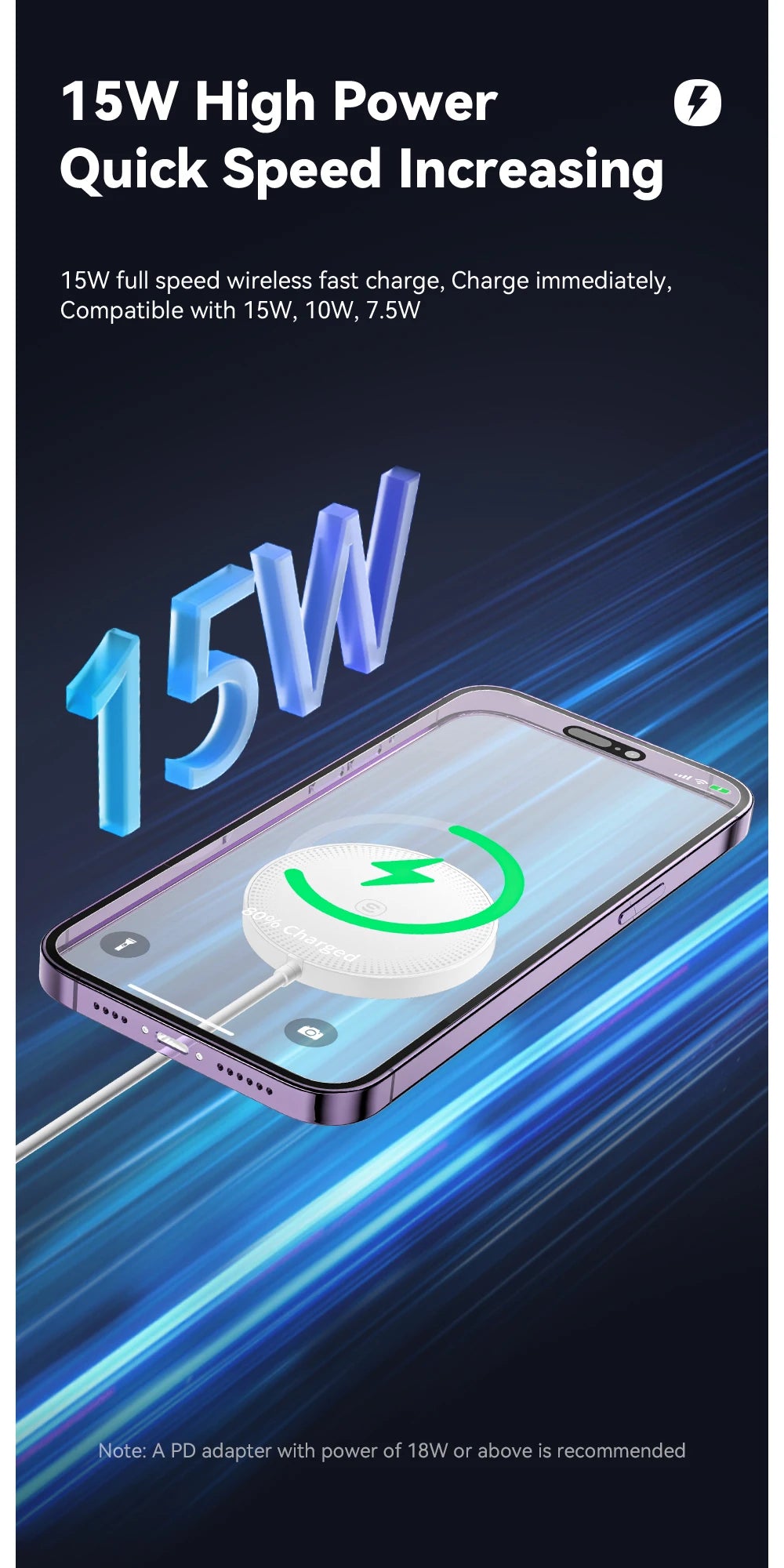 Essager 15W Magnetic Qi Wireless Chargers Fast Charging for iPhone 14 13 12 Pro Max PD Fast Charging For Xiaomi Pad Adapter